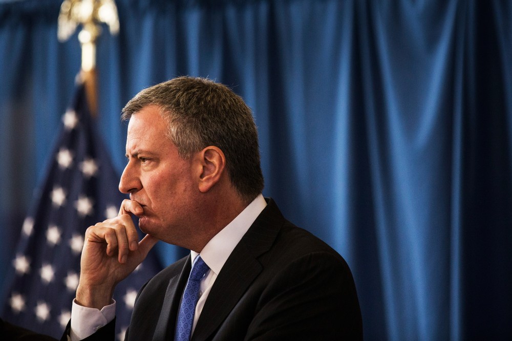 Bill DeBlasio attends a press conference, Jan. 30, 2014.