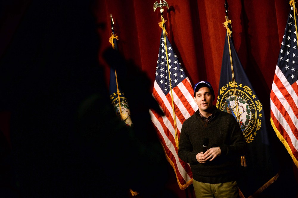 Wisconsin Governor Scott Walker takes questions following a speech during a grassroots training and rally event at Concord High School March 14, 2015 in Concord, N.H. (Photo by Darren McCollester/Getty)