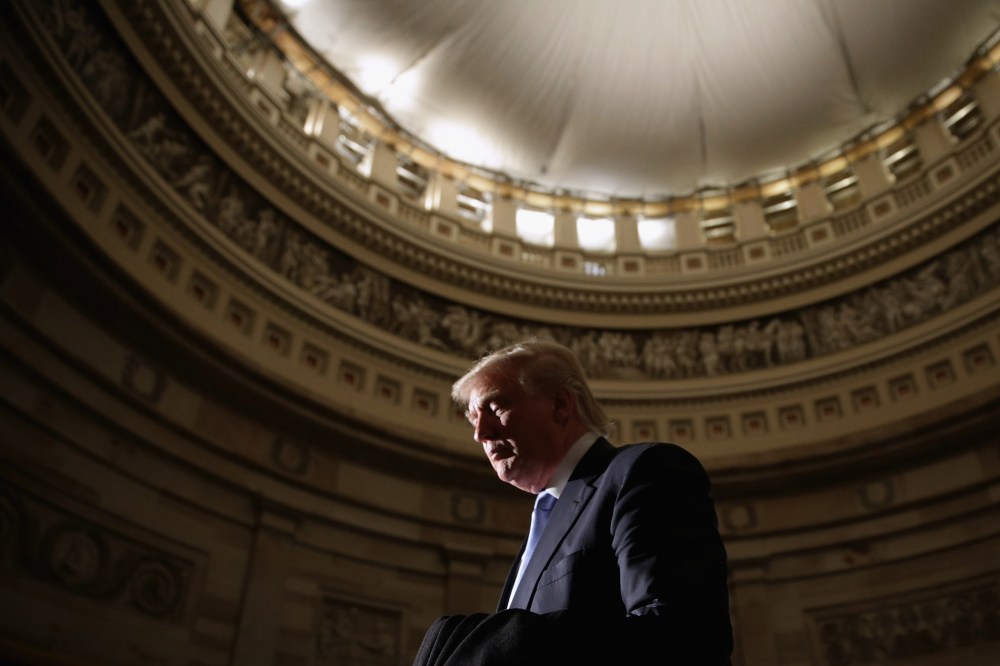 Real estate mogul and billionaire Donald Trump is seen in the U.S. Capitol Rotunda March 24, 2015 in Washington, D.C. (Photo by Chip Somodevilla/Getty)