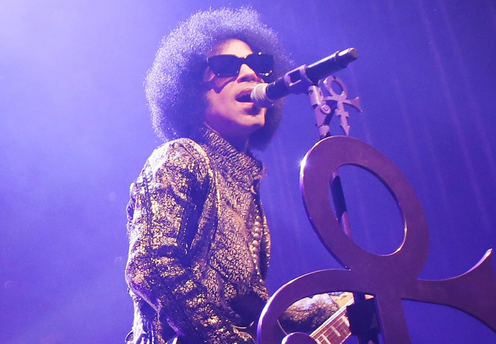 Prince performs onstage during the "HitnRun" tour at The Fox Theatre on April 9, 2015 in Detroit, Mich. (Photo by Chelsea Lauren/NPG Records 2015/Getty)