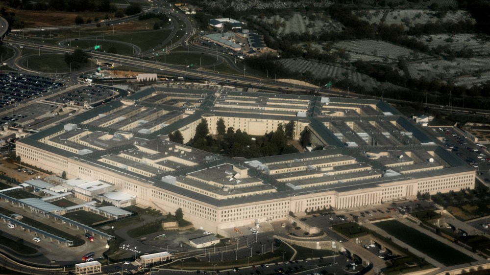 The Pentagon in Arlington, Va., outside Washington, DC is seen in this aerial photograph, April 23, 2015. (Photo by Saul Loeb/AFP/Getty)