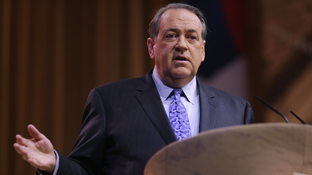 Former Arkansas Governor Mike Huckabee speaks during the second day of the Conservative Political Action Conference at the Gaylord International Hotel and Conference Center March 7, 2014 in National Harbor, Maryland.