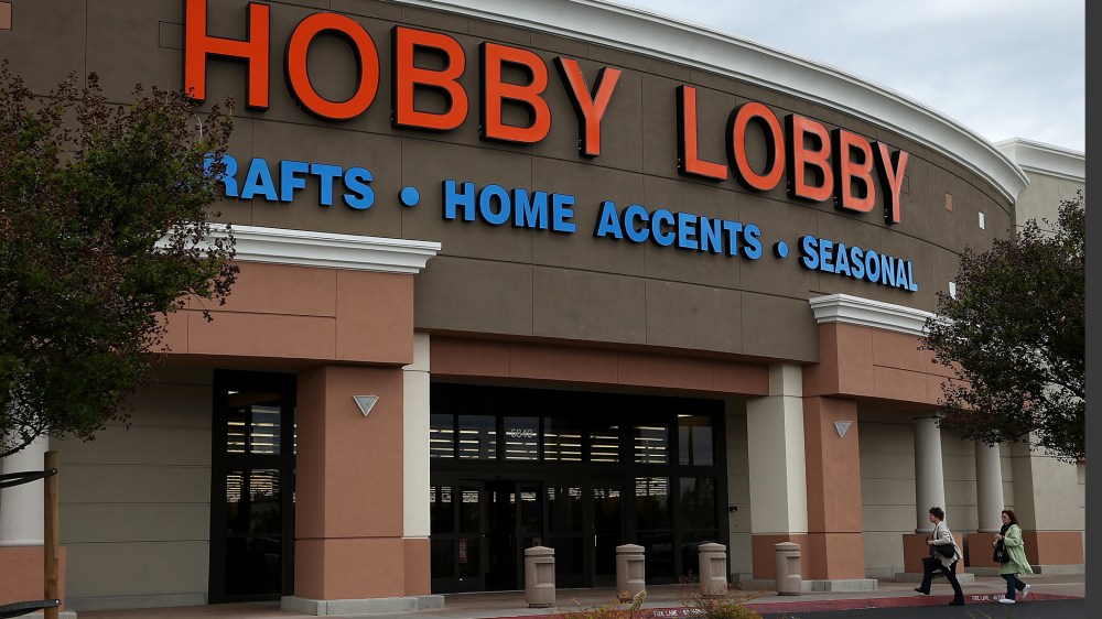 Customers enter a Hobby Lobby store on March 25, 2014 in Antioch, California.