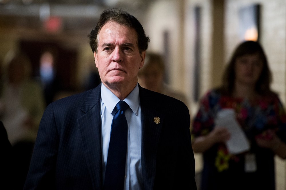 Rep. Phil Gingrey, R-Ga., leaves a House Republican Conference meeting, April 8, 2014.