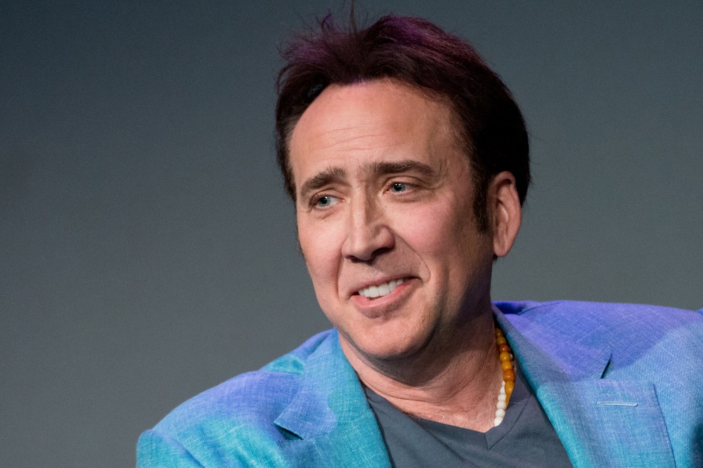 Actor Nicolas Cage attends "Meet The Filmmakers" at Apple Store Soho on April 10, 2014 in New York City.  (Photo by Noam Galai/WireImage)