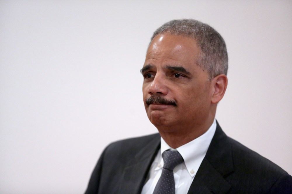 Attorney General Eric Holder speaks at an event, April 16, 2014 in Washington, DC.