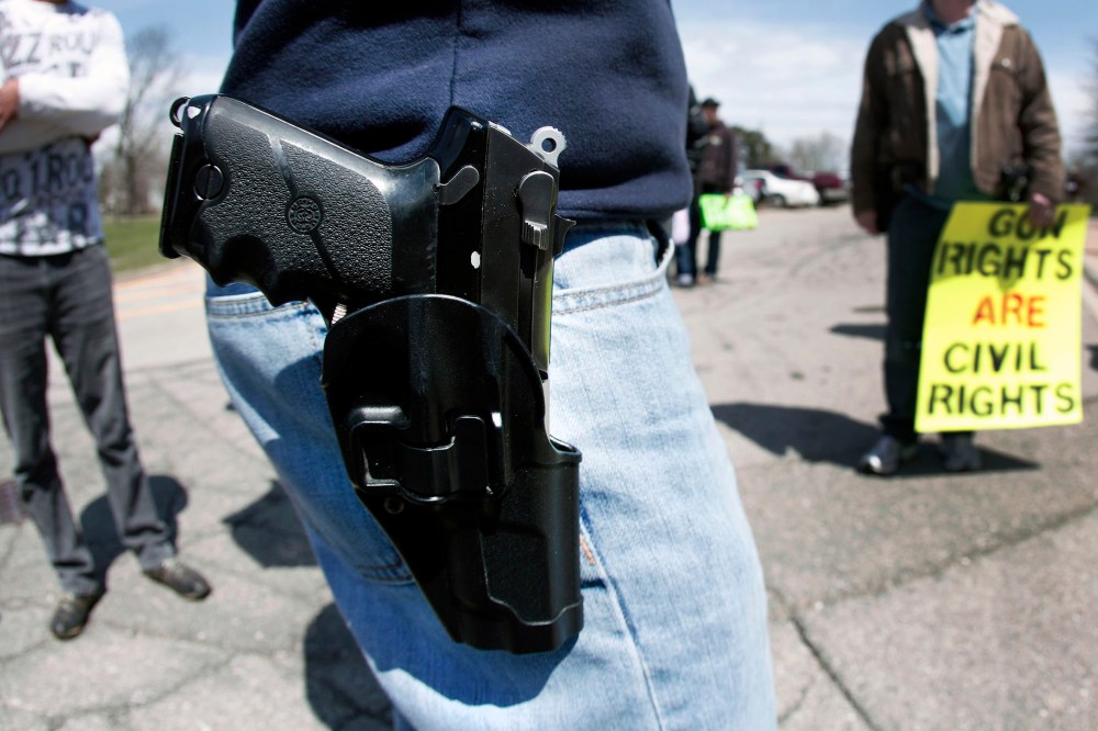Supporters Of Michigan Open Carry Law Hold March And Rally