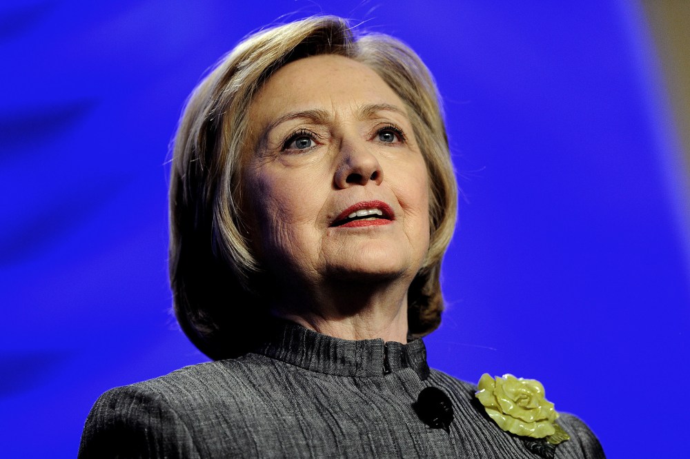 Former Secretary of State Hillary Clinton delivers remarks during an event at the Gaylord National Resort & Convention Center on May 6, 2014 in National Harbor, Md.