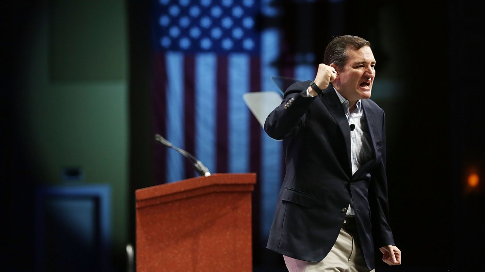 Republican presidential candidate Sen. Ted Cruz (R-TX) speaks during the Sunshine Summit conference being held at the Rosen Shingle Creek on Nov. 13, 2015 in Orlando, Fla. (Photo by Joe Raedle/Getty)