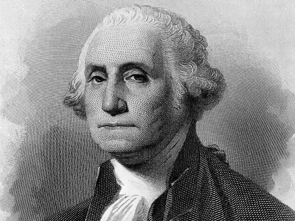 A portrait of George Washington, first President of the United States serving from 1789 to 1797. (Photo by National Archive/Newsmakers)