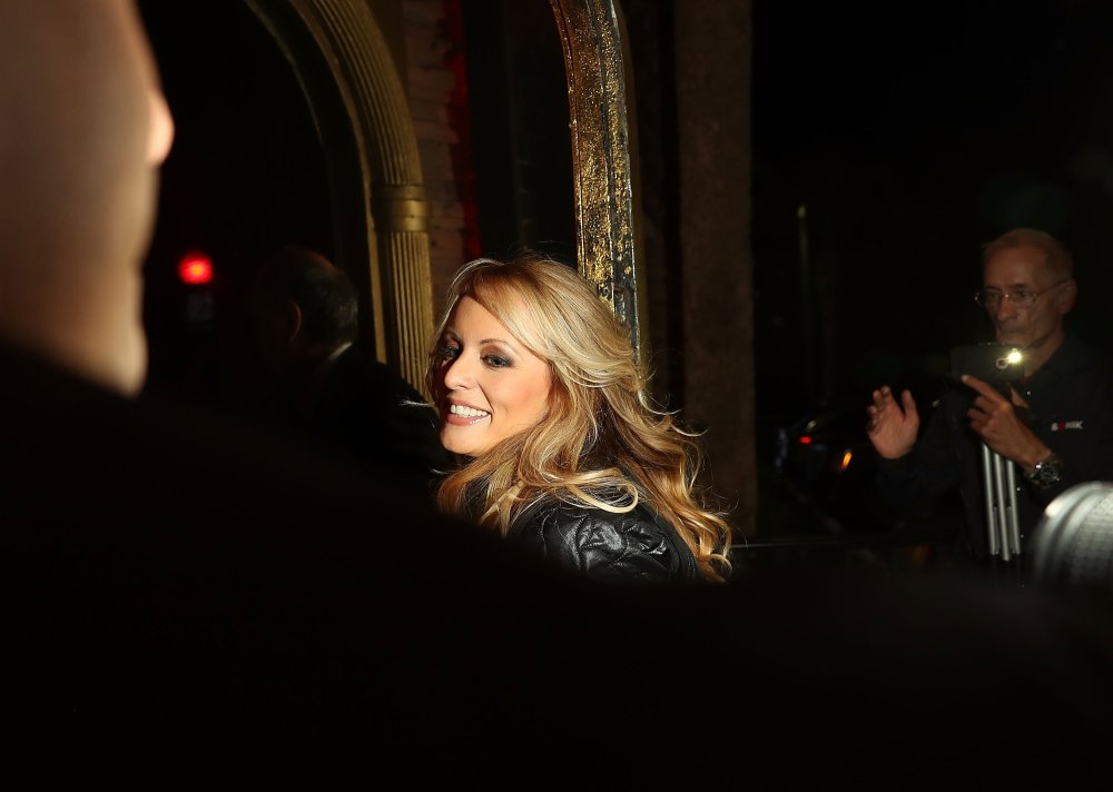 The actress Stephanie Clifford, who uses the stage name Stormy Daniels, performs at the Solid Gold Fort Lauderdale strip club on March 9, 2018 in Pompano Beach, Florida.