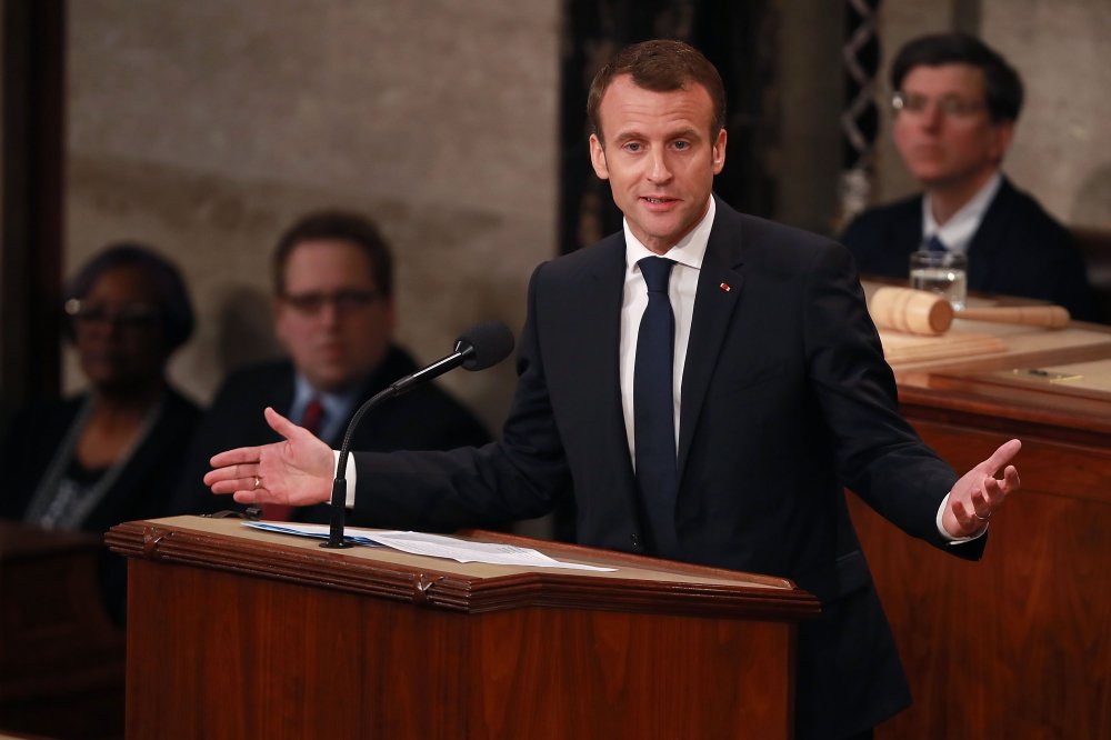 Image: French President Emmanuel Macron Delivers An Address To Joint Meeting Of Congress
