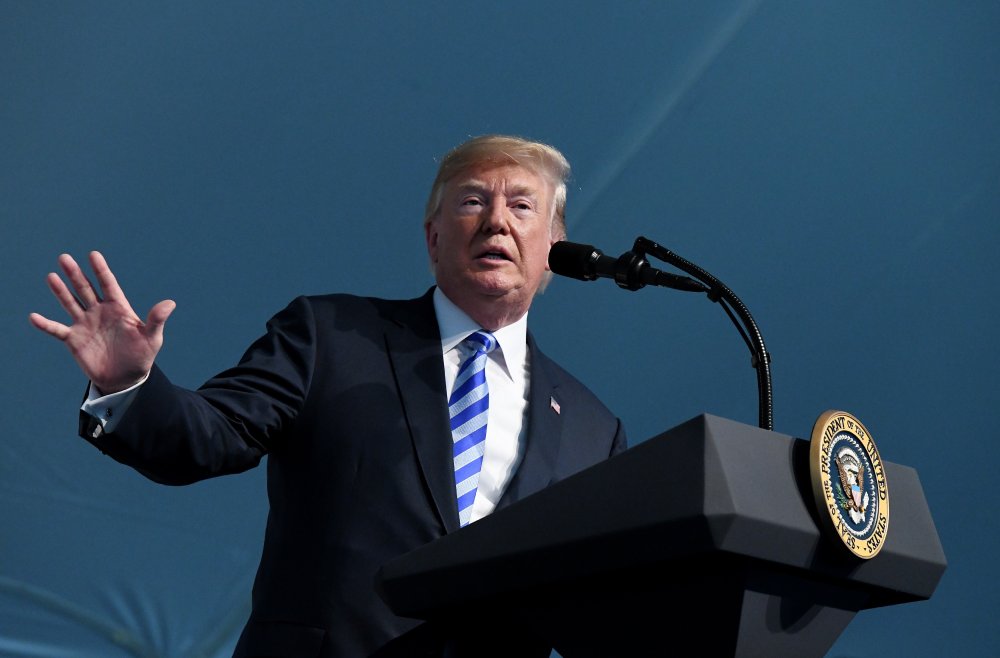 Image: President Trump Participates In The U.S. Coast Guard Change of Command Ceremony