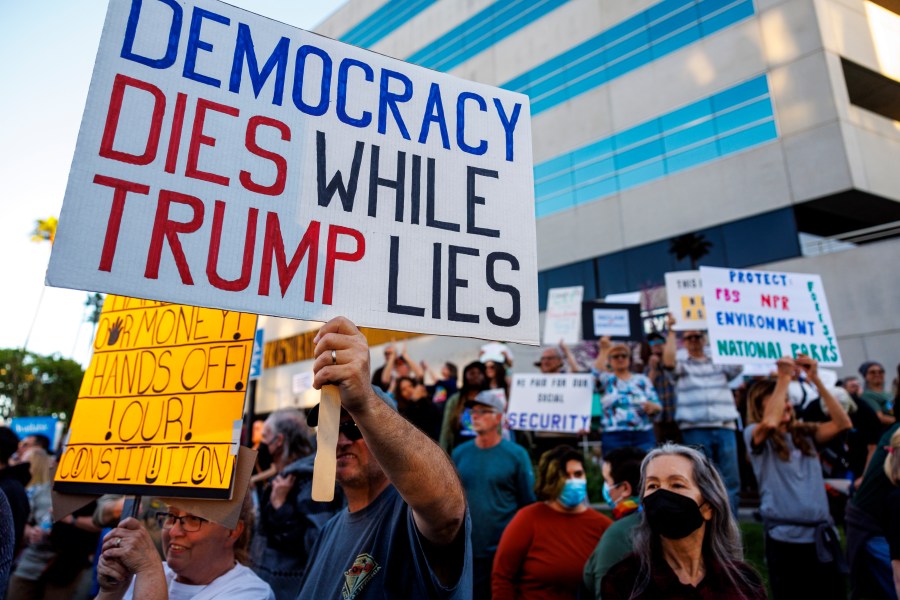 Handsoff protest in Riverside, CA