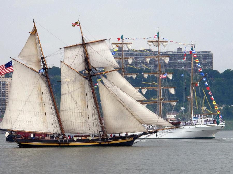Tall ships on parade