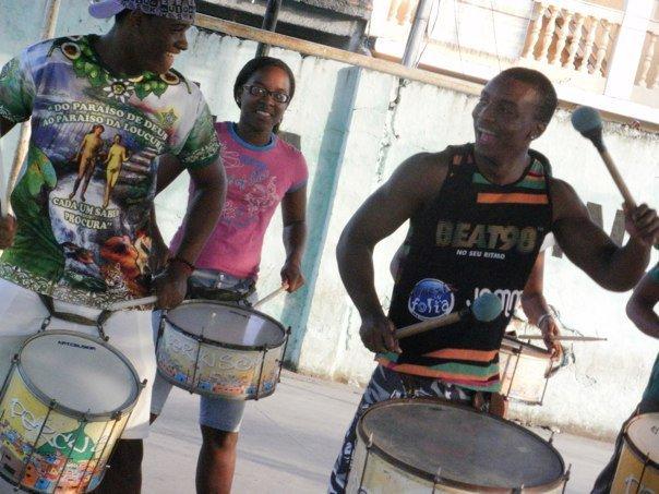 'Percu'som rehearsing in the favela of Bangu'. Traci Oshiro. August 2010. Rio de Janeiro, Brazil