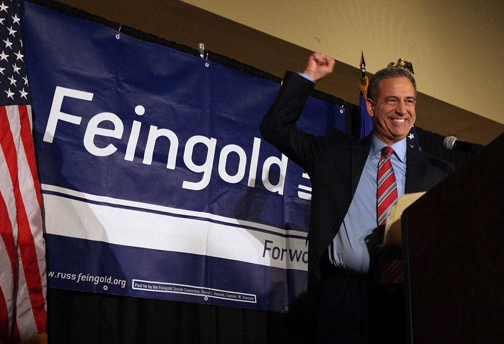 Sen. Russ Feingold, D-Wis., makes his concession speech to supporters, Nov. 2, 2010, in Middleton, Wis., after loosing to Republican challenger Ron Johnson for the Wisconsin U.S. Senate seat. Sen. (Photo by Joe Koshollek/AP)