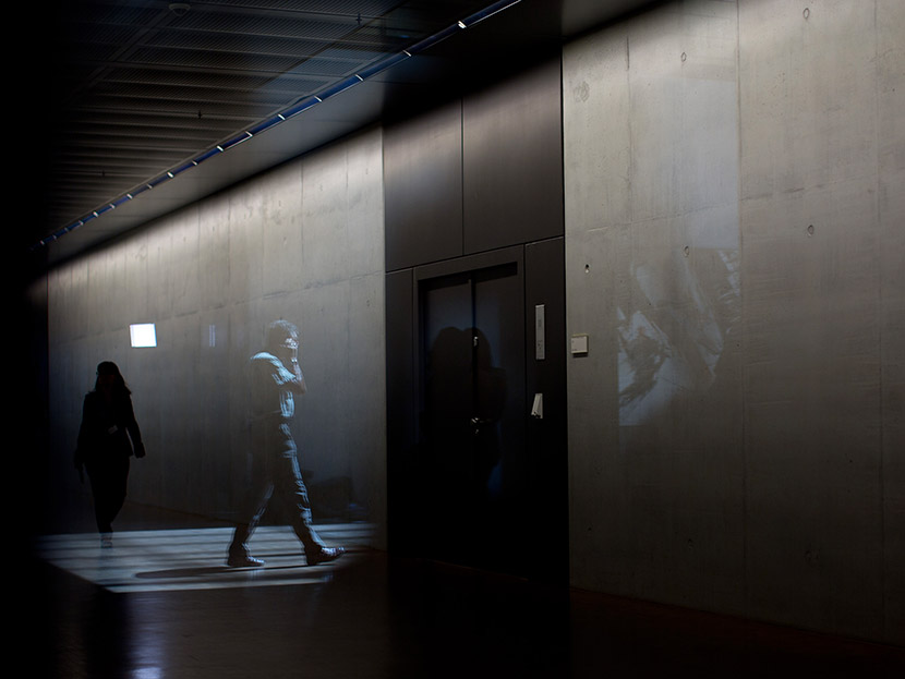 A man walks down the hall during the special meeting of the Parliamentary Control Panel on the spying affair in Berlin, Germany, 25 July 2013.  (Photo by Michael Kappeler/picture-alliance/dpa/A)