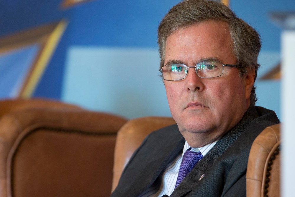 Former Fla. Gov. Jeb Bush at the Hispanic Leadership Network conference in Coral Gables, Fla. on April 19, 2013. (J Pat Carter/AP)