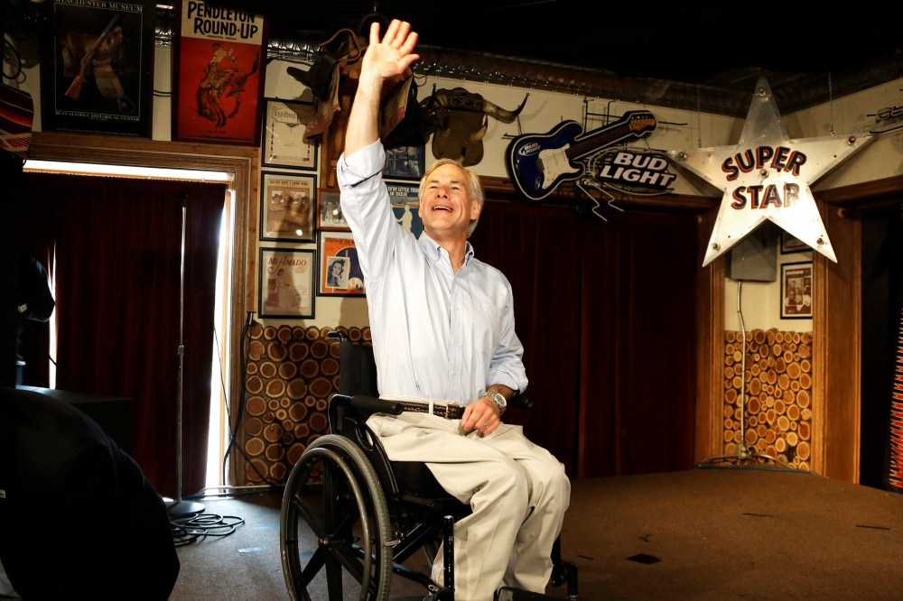 Texas Attorney General and republican gubernatorial candidate Greg Abbott speaks during an appearance Monday, July 15, 2013, in Houston.