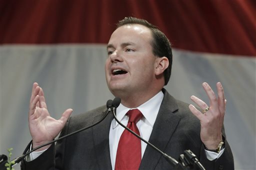 Sen. Mike Lee, R-Utah, fights like Anthony Weiner. (AP Photo/Rick Bowmer, File)