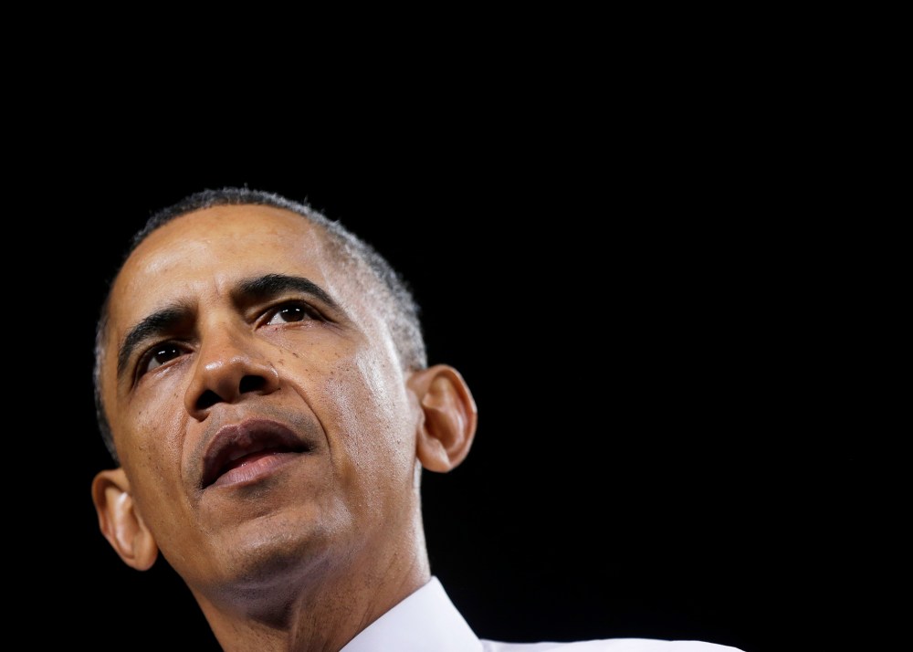 President Barack Obama speaks at a steel mill in Cleveland, Nov. 14, 2013.