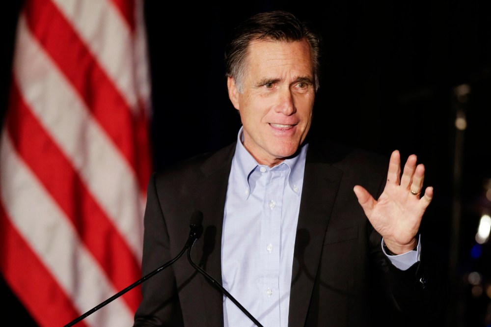 Former Republican presidential candidate Mitt Romney speaks during the Republican National Committee's winter meeting in San Diego, Jan. 16, 2015. (Photo by Gregory Bull/AP)
