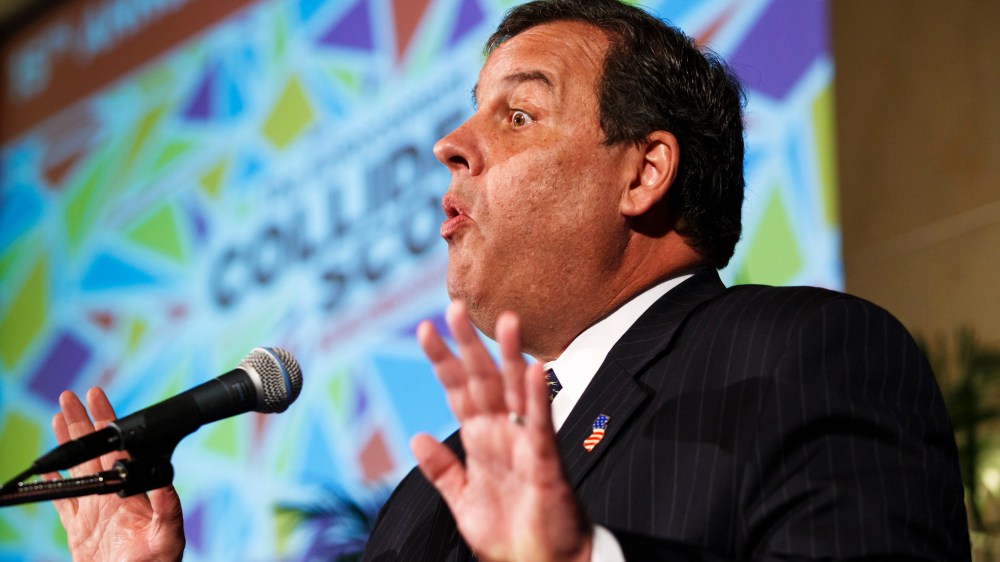 New Jersey Gov. Chris Christie delivers the keynote address at the U.S. Chamber of Commerce's 15th Annual Legal Reform Summit in Washington, D.C. on Oct. 21, 2014.