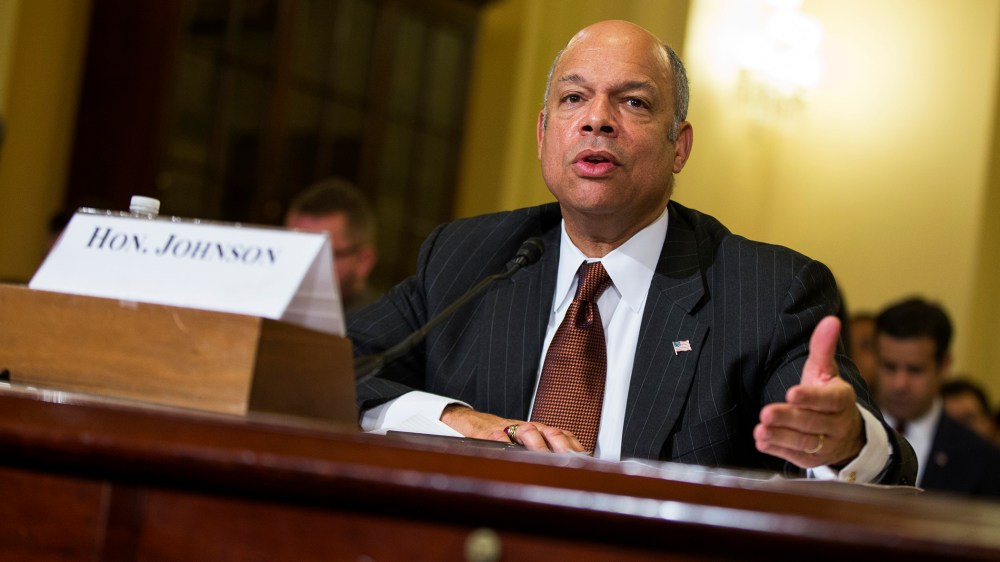Homeland Security Secretary Jeh Johnson testifies on Capitol Hill in Washington, D.C., Dec. 2, 2014. (Photo by Evan Vucci/AP)