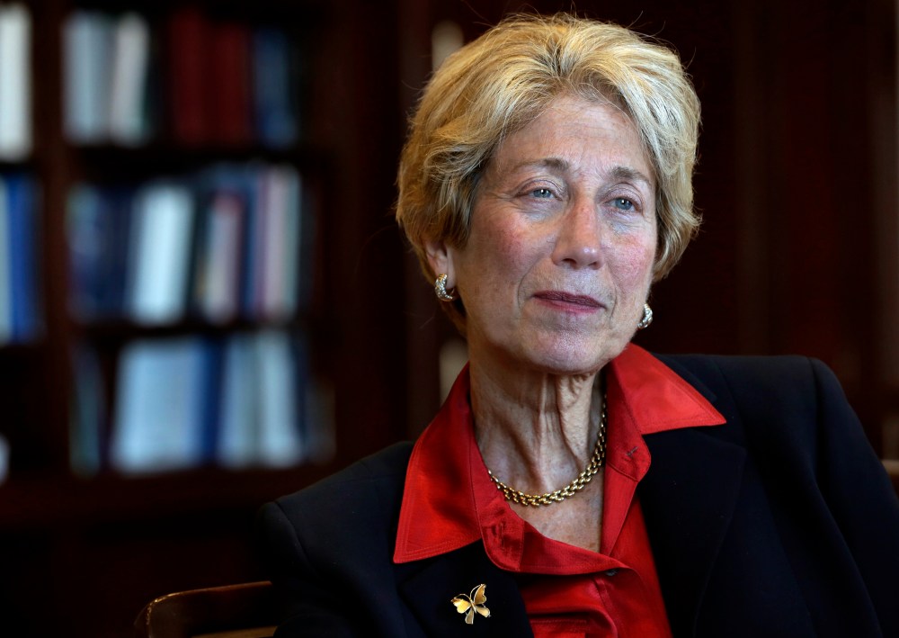 U.S. District Court Judge Shira Scheindlin is interviewed in her federal court chambers, in New York, May 17, 2013.