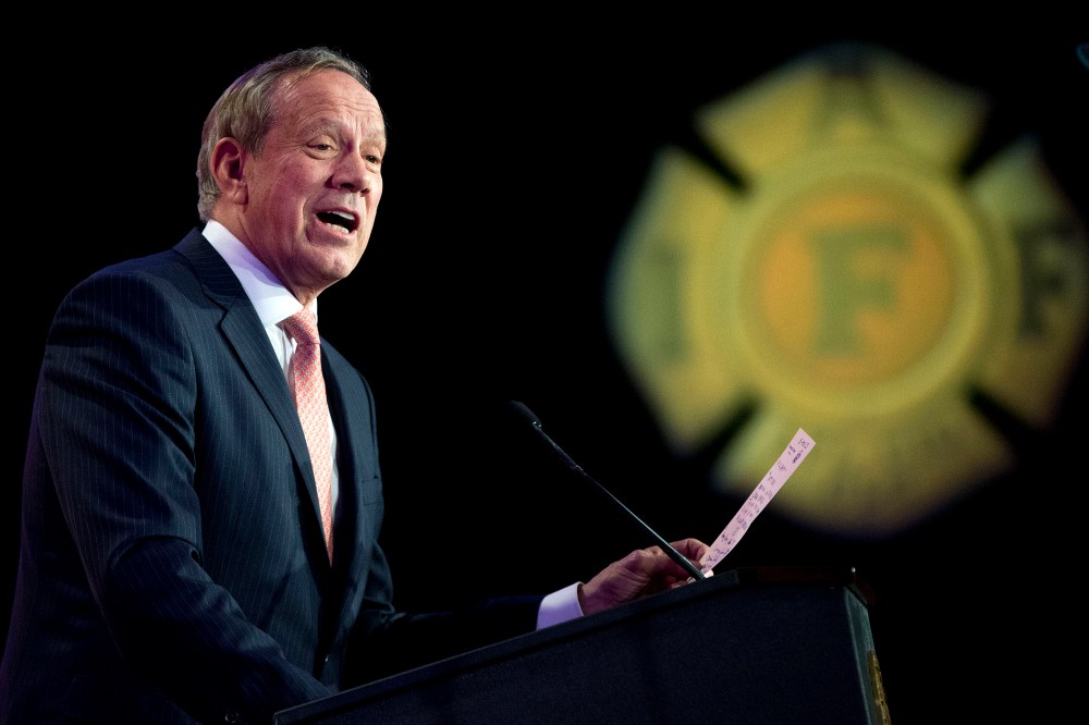 Former New York Gov. George Pataki speaks at the International Association of Firefighters (IAFF) Legislative Conference and Presidential Forum in Washington, D.C., March 10, 2015. (Photo by Pablo Martinez Monsivais/AP)