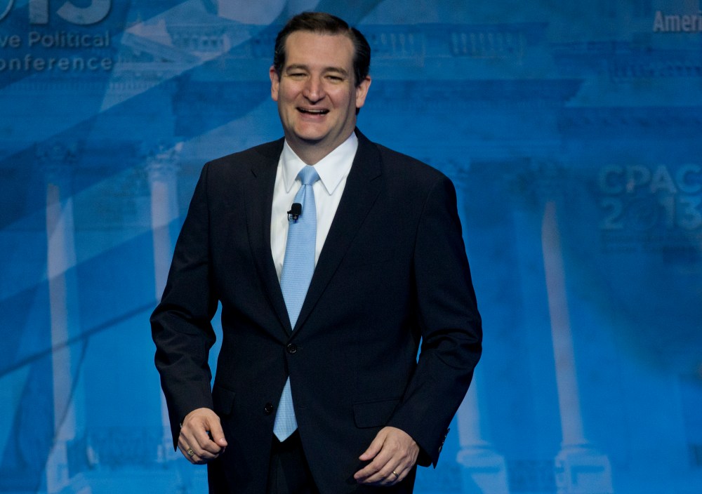 Sen. Ted Cruz, R-Texas, arrives to speak at the 40th annual Conservative Political Action Conference in National Harbor, Md., Saturday, March 16, 2013. Diehard activists at the three-day conference are already picking favorites in what could be a...