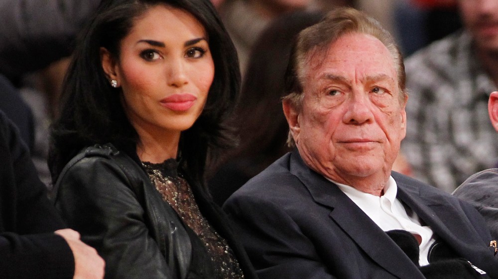 Los Angeles Clippers owner Donald Sterling, right, and V. Stiviano. (Photo by Danny Moloshok/AP)