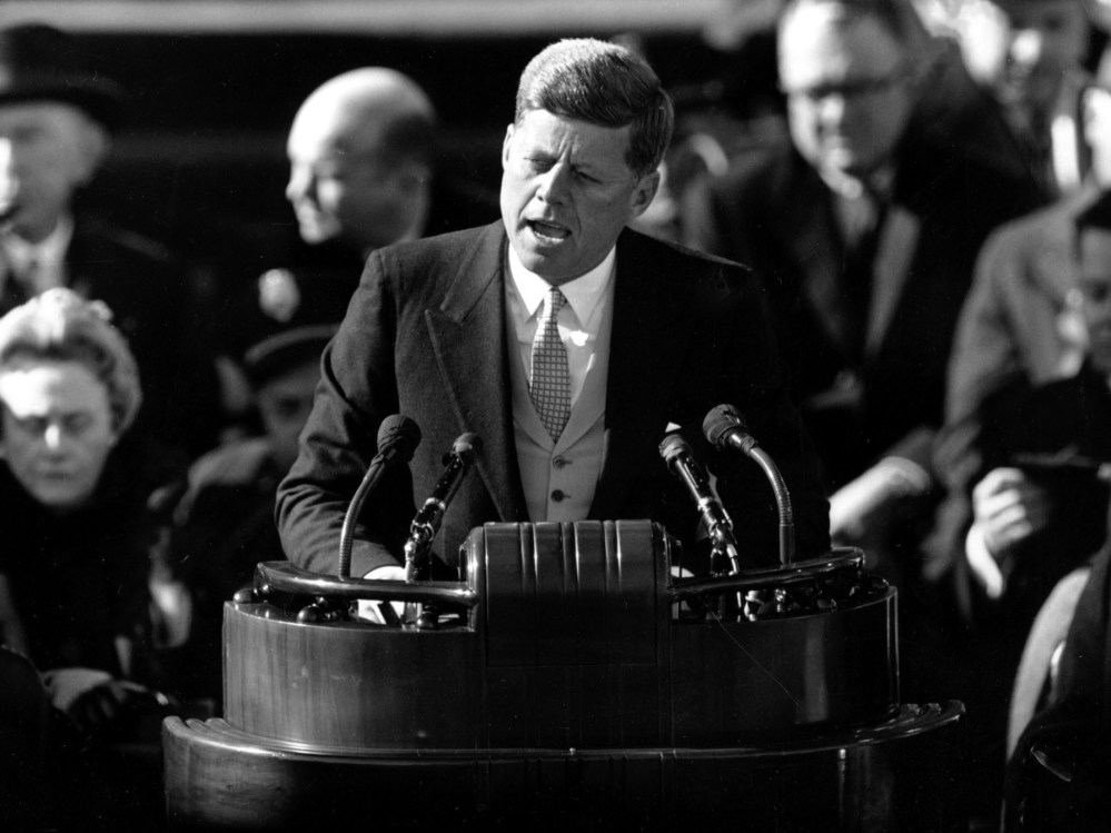 File Photo: U.S. President John F. Kennedy delivers his inaugural address after taking the oath of office at Capitol Hill in Washington, D.C. in this Jan. 20, 1961 file photo.(Photo by AP Photo, File)