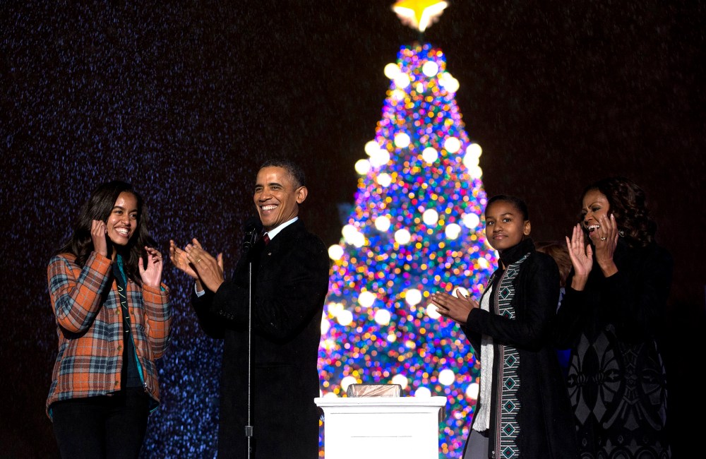 Barack Obama, Michelle Obama, Malia Obama, Sasha Obama