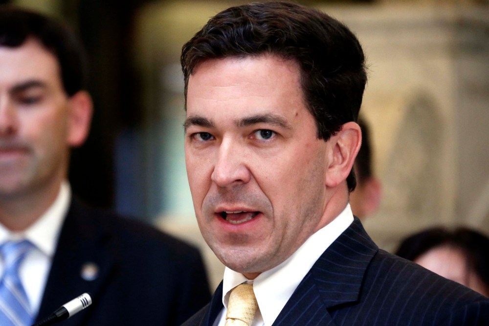 Sen. Chris McDaniel, R-Ellisville, speaks during a news conference, June 25, 2013 in Jackson, Miss.