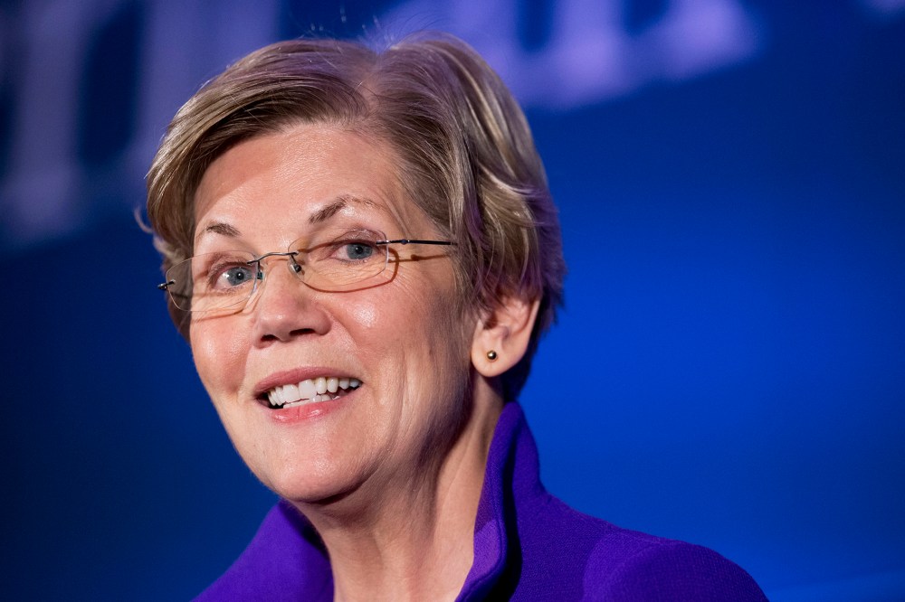 In this Nov. 19, 2014 file photo, Sen. Elizabeth Warren, D-Mass. speaks in Washington, D.C. (Photo by Manuel Balce Ceneta/AP)