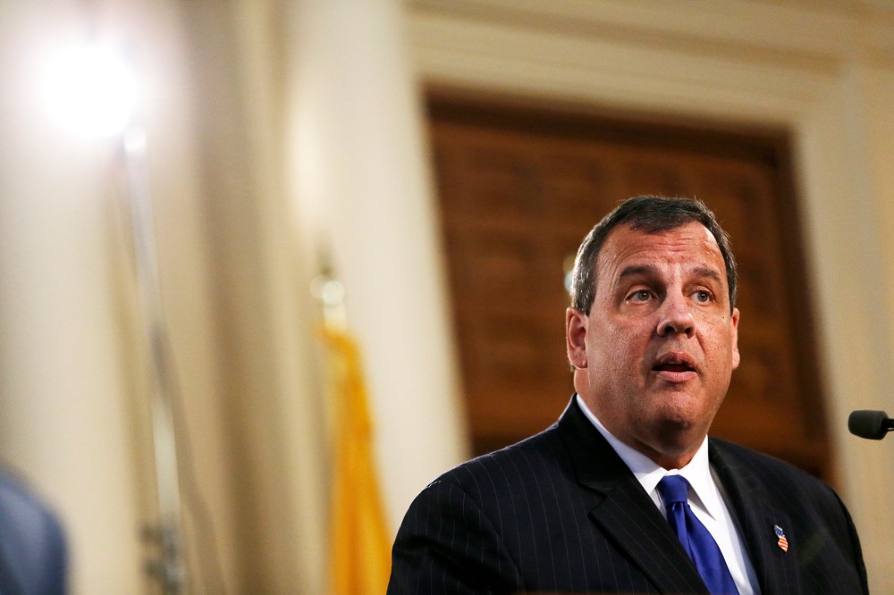 New Jersey Gov. Chris Christie delivers his State Of The State address, Jan. 13, 2015, in Trenton, N.J. (Photo by Julio Cortez/AP)