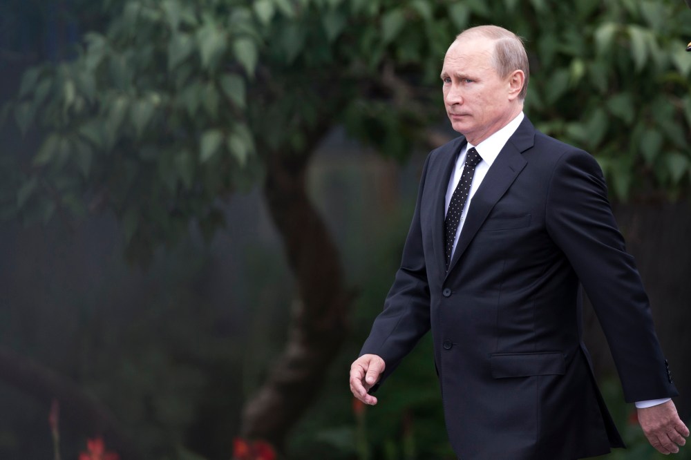 Russian President Vladimir Putin arrives at an event in Moscow, Russia, June 22, 2014.