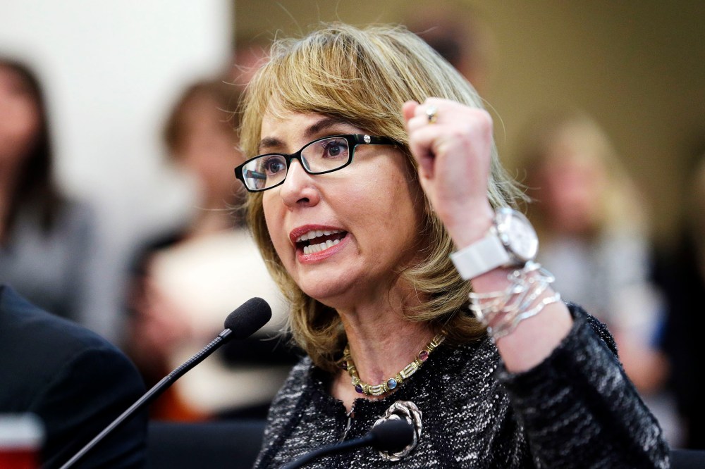 Gabrielle Giffords testifies before a Washington state House panel Tuesday, Jan. 28, 2014.