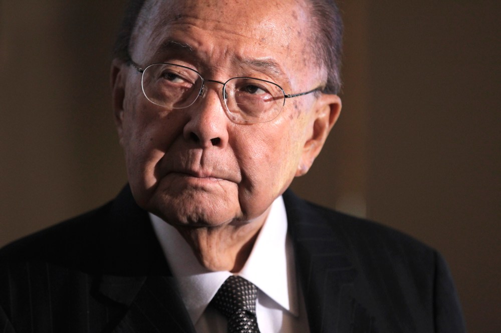 In this Sept. 19, 2011 file photo, Sen. Daniel Inouye, D-Hawaii attends a ceremony on Capitol Hill in Washington, D.C. (Photo by J. Scott Applewhite/AP)