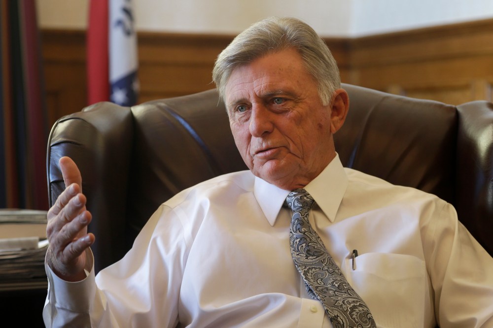 Arkansas Gov. Mike Beebe is interviewed in his office at the Arkansas state Capitol in Little Rock, Ark., Thursday, Jan. 3, 2013. Beebe said he would prefer that legislators consider Medicaid eligibility questions during this year's regular session...