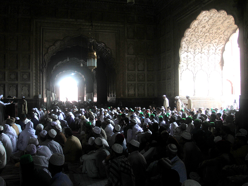 Pakistani Muslims offer prayers at Badshahi mosque on the last Friday of the Muslim holy month of Ramadan in Lahore, Pakistan, Friday, Aug. 2, 2013. (Photo by K.M. Chaudary/AP)