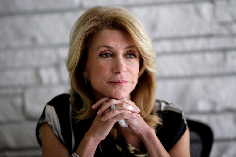 Democratic candidate for Texas governor Wendy Davis takes part in a interview, Jan. 21, 2014, in Austin, Texas.