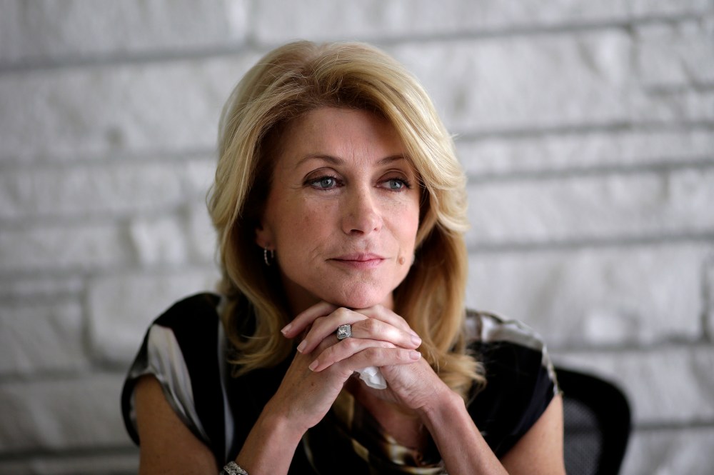 Democratic candidate for Texas governor Wendy Davis takes part in a interview,  Jan. 21, 2014, in Austin, Texas.