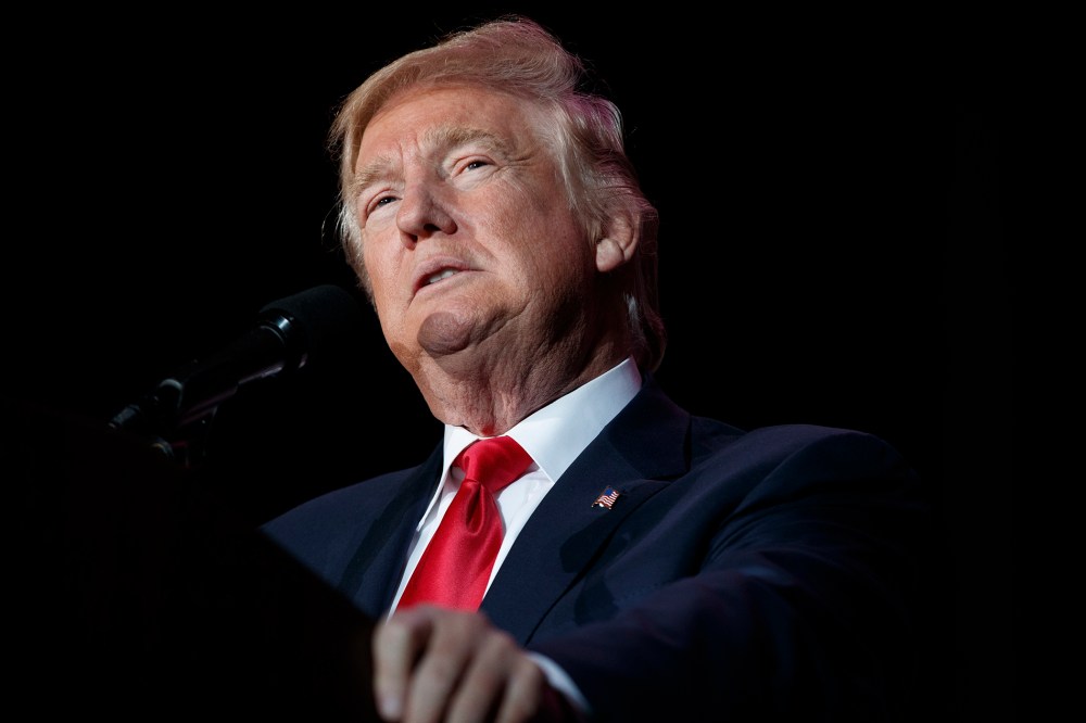 President-elect Donald Trump speaks during a rally at the Orlando Amphitheater at the Central Florida Fairgrounds, Dec. 16, 2016, in Orlando, Fla. (Photo by Evan Vucci/AP)