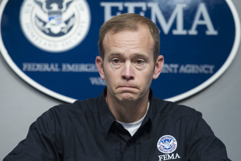 Federal Emergency Management Agency (FEMA) Administrator Brock Long delivers update on federal actions to support Hurricane Irma response in Washington, Friday, Sept. 15, 2017.