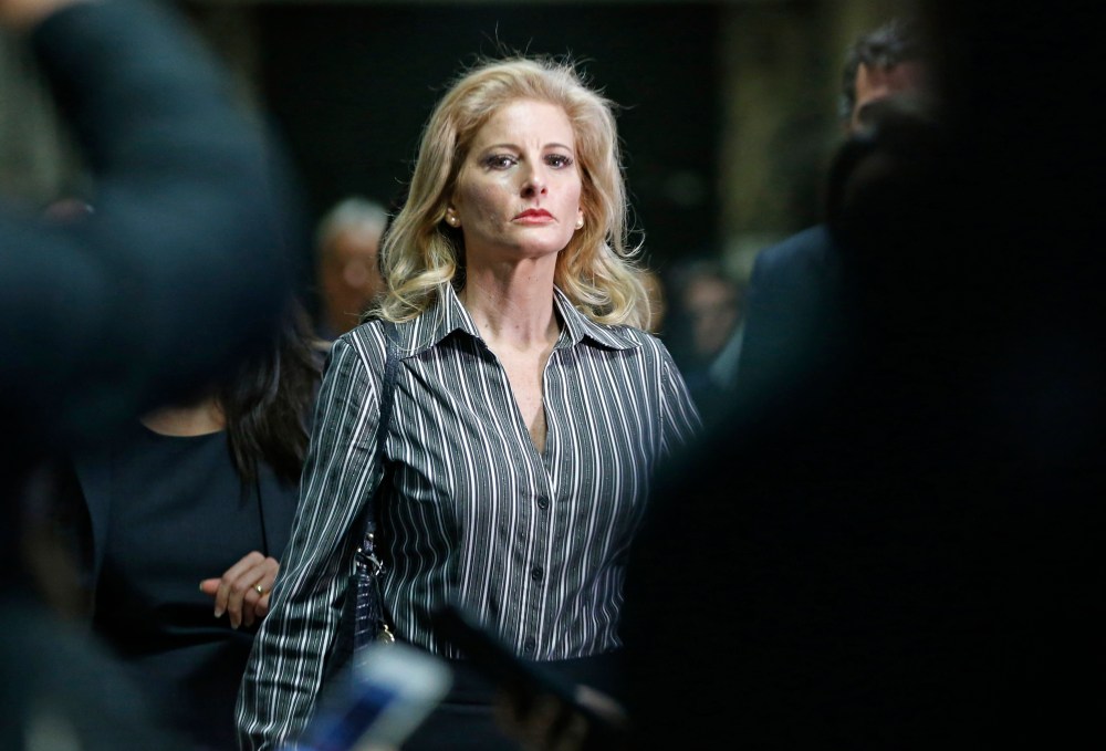 In this Dec. 5, 2017 file photo, Summer Zervos leaves Manhattan Supreme Court at the conclusion of a hearing in New York.