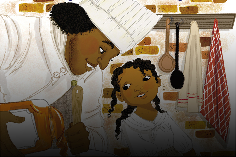 This image provided by Scholastic shows the cover of the book "A Birthday Cake for George Washington" by Ramin Ganeshram. (Photo by Scholastic/AP)