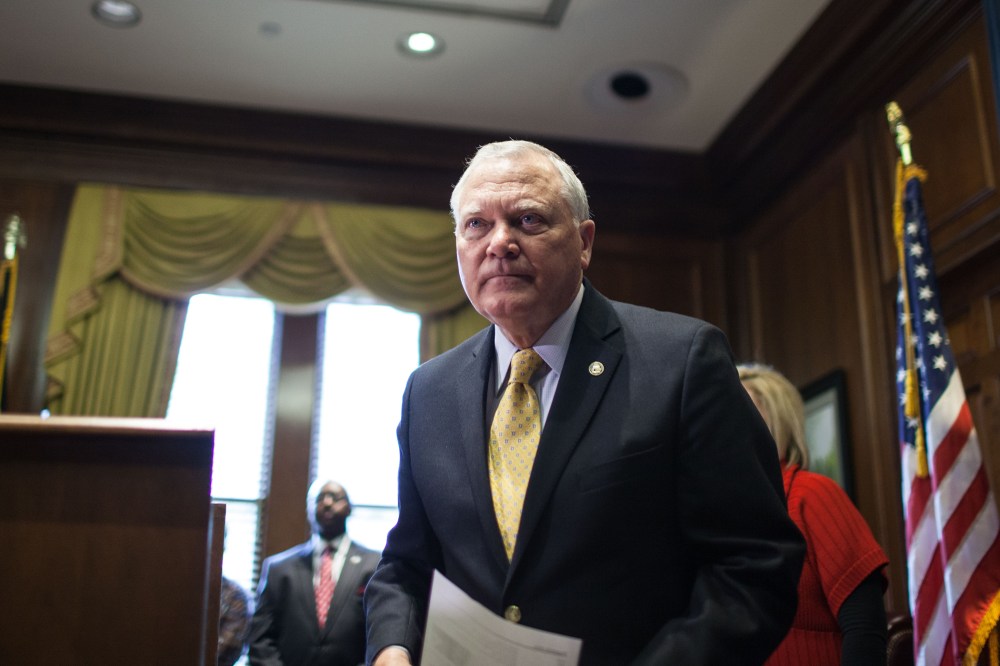 Georgia Gov. Nathan Deal leaves after a press conference, Nov. 5, 2014, in Atlanta. (Photo by Branden Camp/AP)